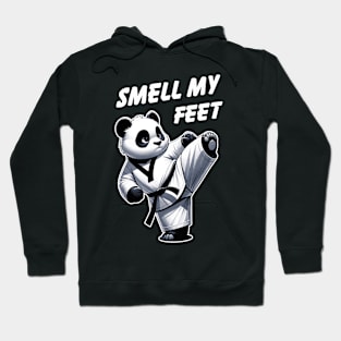 Cute Kawaii Panda High Kick for Boys Girls Funny Taekwondo Hoodie